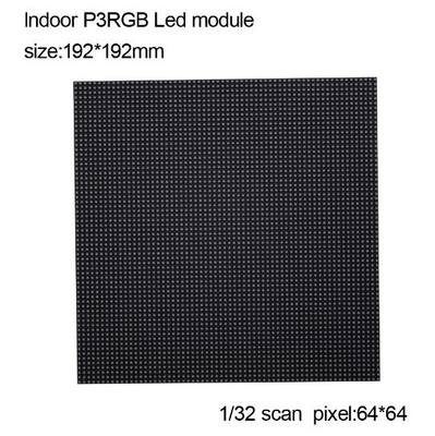 풀 컬러는 매트릭스 모듈 192x192mm 64x64pixel에게 P3 실내 SMD2121 LED 디스플레이 화면을 보내게 했습니다