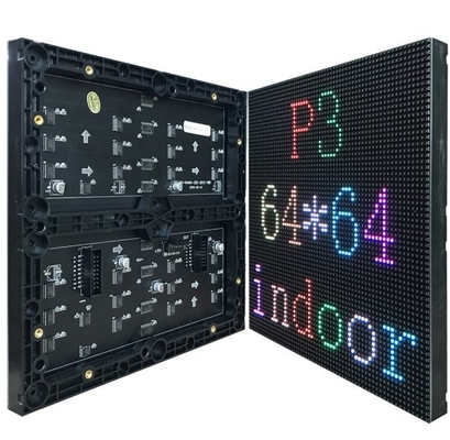 풀 컬러는 매트릭스 모듈 192x192mm 64x64pixel에게 P3 실내 SMD2121 LED 디스플레이 화면을 보내게 했습니다