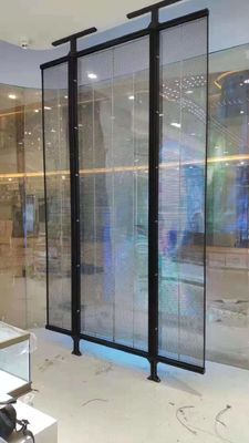 높은 투명성 투명한 유리 LED 스크린, 넓은 관점과 낮은 전력 소비