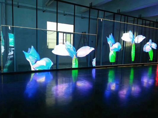 높은 투명성 투명한 유리 LED 스크린, 넓은 관점과 낮은 전력 소비