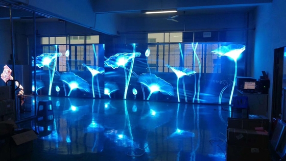 넓은 색 영역을 가진 고해상 투명한 LED 스크린