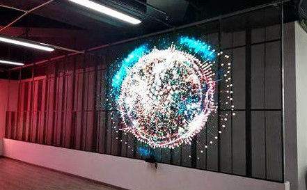 간편한 유지보수 75% 투명한 유리 LED 스크린