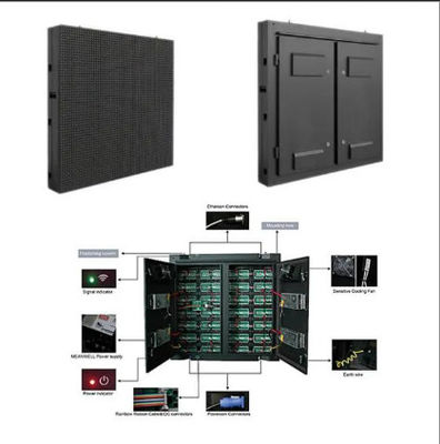 고해상도, 고정 벽걸이형 실외 LED 디스플레이 (최대 800W/sqm 소비 전력)
