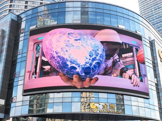 야외 광고 광고판 P4 곡선 LED 디스플레이 RGB 내구성 및 에너지 효율성