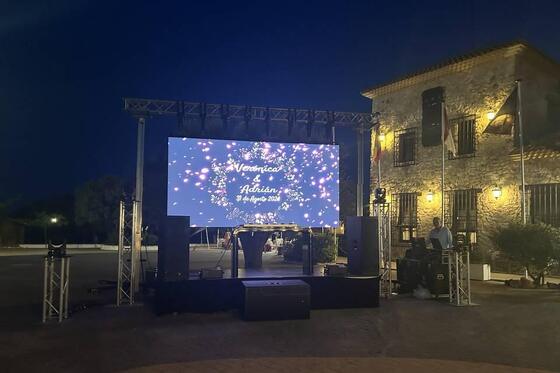 결혼식 LED 스크린 무대 배경 P5 LED 벽 렌터 콘서트 무대 배경