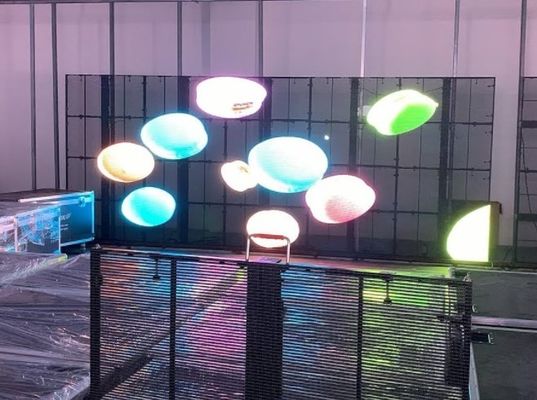 1000 X 500mm 투명 유리 LED 스크린 광고 디스플레이 32873 픽셀 ODM FCC